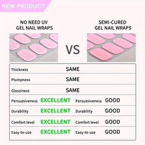 Faux <span class=keywords><strong>ongles</strong></span> de Noël avec colle, fabrication directe, luxe, <span class=keywords><strong>semi</strong></span>-durcis, gel comme Gel X, pointes d'<span class=keywords><strong>ongles</strong></span> pour acrylique - Product Image 6