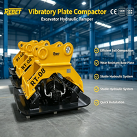 Compacteur à plaques vibrantes pour excavatrice REBET personnalisable, OEM ODM, haute productivité, compacteur de sol hydraulique, direct usine, CE