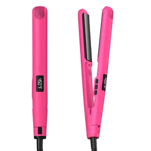 Fertige Ware Keramik-Haarglätter Flacheisenplatten professioneller Salon rosa 2-in-1 Flacheisen-Haarglätter