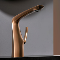 Robinet de lavabo monocommande en laiton brossé nickel gris anthracite, moderne et de haute qualité, à poser sur le comptoir