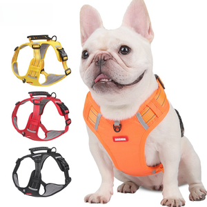 Harnais confortable respirant en Polyester pour animaux de compagnie conception réfléchissante de nuit poignées fermes en PVC laisse de chien pour chat chien chat gilets poitrine de chien - Product Image 3
