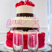 Pailles à boire fantaisie en forme de lettres cursive pour mariée, pour mariage, enterrement de vie de jeune fille, toast au champagne