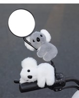 Pendentif de rétroviseur pour vélo électrique, moto, scooter, vélo, décoration mignonne, peluche chien doux, cadeau