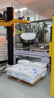 Ouvre-sacs robotisé pour poudre/Sciure de bois, Bras robotisé, 25-100 kg/sac, 100-120 sacs/h, Servo-moteur, Guidé par vision, Option anti-explosion