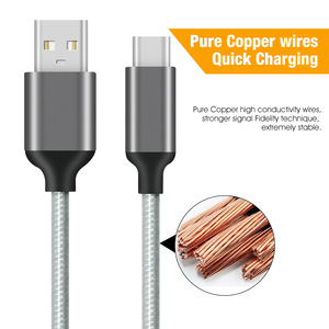 USB3.0 Để Type-C Cáp Sạc Nhanh 1M 2M 3M Nylon Bện Cáp Cho Điện Thoại Phụ Kiện Tương Thích <span class=keywords><strong>Android</strong></span> IOS Máy In - Product Image 6