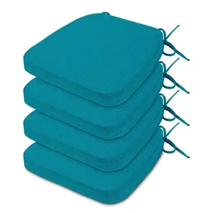 D-образные подушки для стульев для обеденных стульев с завязками и съемным чехлом, 2-дюймовые толстые подушки для обеденных кухонных стульев, столовая в помещении