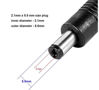 Universelles USB 5V bis 12V DC-Stromkabel modul 5,5*2,1 Stecker geflecht abschirmung mit PVC-Mantel für Datenkabel