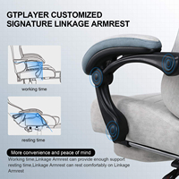 Chaise de jeu en tissu à prix de gros pour usage domestique, chaise d'ordinateur ergonomique à dossier haut avec dossier inclinable
