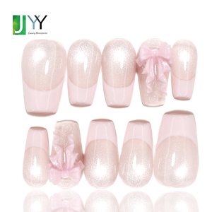 <span class=keywords><strong>Faux</strong></span> ongles de luxe faits main <span class=keywords><strong>en</strong></span> acrylique, style French Manucure, épais, avec art 3D, <span class=keywords><strong>en</strong></span> gros, pour filles - Product Image 4