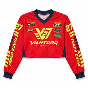 Women Breathable Quick Dry Cropped Racing Jersey <b>Long</b> <b>Sleeve</b> <b>Mesh</b> Motorsport Shirt Custom Streetwear <b>Top</b> - Product Image 4