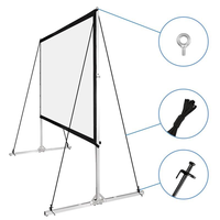 Écran portable SHENGMU KZ-01 84 pouces 3C anti-taches de haute qualité, pliage rapide, compatible 8K, format 16:9, garantie 1 an pour la scène