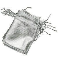 Sacs pour cadeaux de noël en forme de cœur sankra, emballage cosmétiques pour bonbons, bijoux, en tissu feuille d'argent, sacs en organza pour cadeaux métalliques