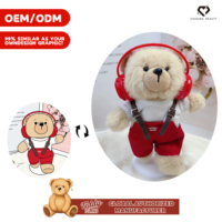Peluches d'ours en coton de haute qualité Teddy ISLAND, homologuées globalement, 14-17 cm, avec service personnalisé
