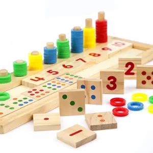Wholesale Montessori Kids Matching Board Educational Toy For Kids 3+ Number Recognition Wooden Activity