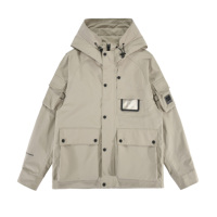 Chaqueta de acampada al aire libre para hombre, cortavientos resistente al viento, impermeable, de nailon, OEM personalizado, 2022