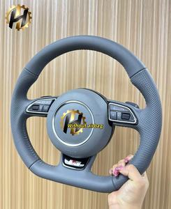 Volant sport en cuir perforé et fibre de carbone avec couleur personnalisée pour <span class=keywords><strong>Audi</strong></span> Q8 SQ8 <span class=keywords><strong>A3</strong></span> A4 A5 A6 A7 S3 S4 RS3 RS5 RS6 RS7 - Product Image 2