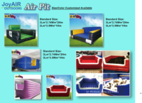 Piscine à balles gonflable en PVC durable pour la gymnastique et le saut, avec protection de sécurité certifiée CE, idéale pour l'entraînement des enfants