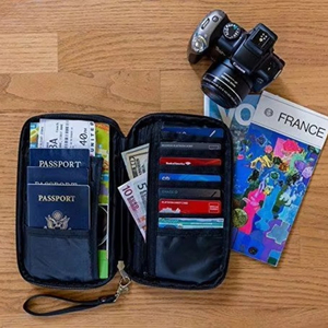 Organisateur de passeport et de documents de voyage avec fermeture éclair, fabriqué en usine BSCI - Product Image 4