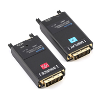 Konverter serat DVI Mini 4K, transreceiver optik Video Ultra HD dengan Audio Stereo eksternal Input daya 5V