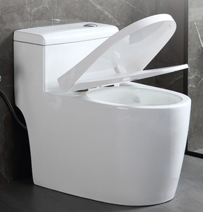 โถสุขภัณฑ์เซรามิกแบบชิ้นเดียว สีขาวเงา พร้อมบิเดต์ ระบบ Washdown สำหรับห้องน้ำ - Product Image 1