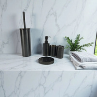 BX Ensemble de 5 accessoires de salle de bain en acier inoxydable, très vendus, pour la maison et l'hôtel