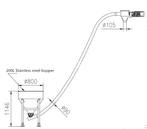 Flexibele Schroeftransporteur Met Rvs Hopper - Product Image 6