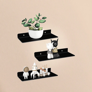 Étagères flottantes en bambou 9 pouces, ensemble adhésif mural, pas de perçage requis, rangement cuisine, <span class=keywords><strong>four</strong></span> à <span class=keywords><strong>micro</strong></span>-ondes, double niveau détachable - Product Image 2