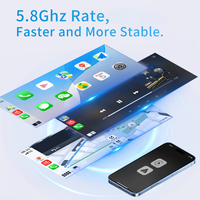 Adaptateur CarPlay sans fil USB 2025 Mini Portable en alliage d'aluminium avec design miroir, compatible iPhone 6 iOS 10+ et Android 11+ d'origine