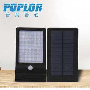 Poplor Solar Wall Lamp 7.2W <b>LED</b> Outdoor <b>Light</b> <b>With</b> <b>Motion</b> <b>Sensor</b> For Garden Fence Lighting - Product Image 1