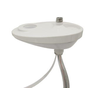 Ensemble de crachoir dentaire électrique en acier inoxydable avec robinet et bassin céramique rotatif - Product Image 5