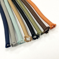 Usine Spot Marchandises 6mm Rond À Capuche Cordon De Serrage Chaîne Dentelle Tressé Polyester Recyclé Solide Couleur Corde Lacet Pantalon Cordon