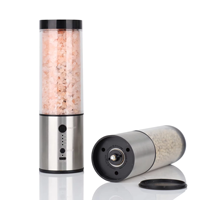 Moulin à sel et à poivre électrique en métal SUNWAY SWA-WG37, ensemble de 2 pièces, entièrement automatique, réglable, rechargeable par USB