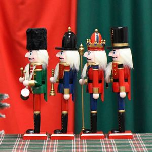 Bulk Stock 30cm Wooden Sequin Nutcracker King Figurine with Gift <b>Box</b> Packaging AXGIFTS Brand <b>for</b> Christmas Tabletop Decor - Product Image 5