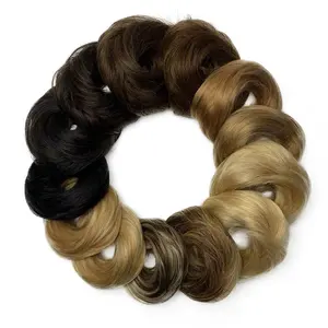 Человеческие волосы 35 грамм Пончик Пучок волос короткий конский хвост человеческие волосы шиньон