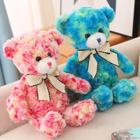 Songshan Jouets Personnalisé Saint Valentin Cadeau Animal En Peluche En Peluche Sublimation logo Ours Chemise Poupée Mignon Ruban Cravate Ours En Peluche Jouet