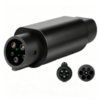 Adaptateur de charge pour véhicule électrique 32A 7KW IEC 62196 Type 2 vers Type 1, connecteur de voiture portable SAE J1772 pour usage domestique et garage
