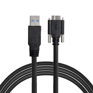 Customize USB3.0 A male to micro B with screw Industrial camera high-speed camera connection usb/date cable