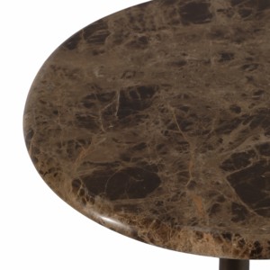 Marble Accent End <b>Table</b> Small <b>Round</b> <b>Side</b> <b>Table</b> For Bedroom Living Room Decor - Product Image 4
