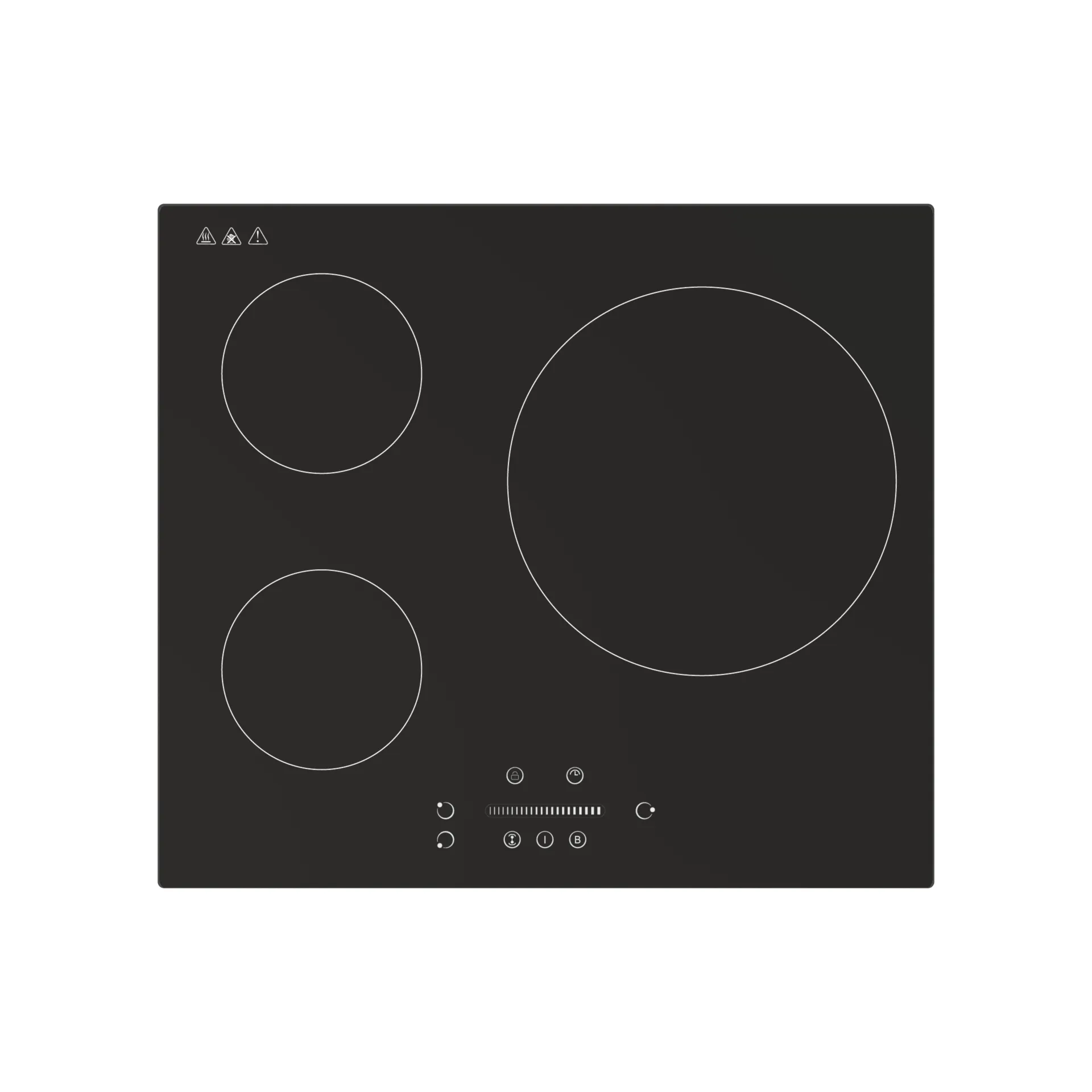 6100W Induction Cooktop 3 Burner Ceramic Glass Panel Induction Cooker Three Vertical Built-in Induction Hob