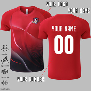 2526 Kaos Latihan Sepak Bola Pria New Jersey Kerah Bulat Cepat Kering Bernapas 1pc/Grup Cetak Digital Nama & Nomor Tim Kustom - Product Image 4