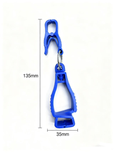 プラスチック製 グローブホルダー 作業手袋用紛失防止クリップ フック付き固定具 - Product Image 2