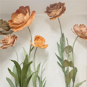 Fleurs artificielles géantes LUYI en papier fait main, pavot et <span class=keywords><strong>iris</strong></span> en organza de soie pour mariage, fête, fête des mères, Noël - Product Image 4