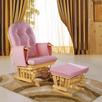Set Glider nyaman kamar anak gaya Inggris dan Ottoman dengan kursi goyang bantal berbaring