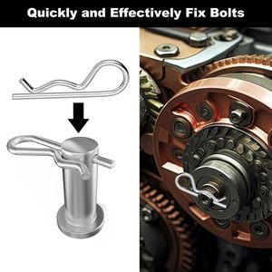 Galvanized Safety <b>Clips</b> 9 Sizes <b>Spring</b> Steel Bright Finish Construction Industry Use - Product Image 3