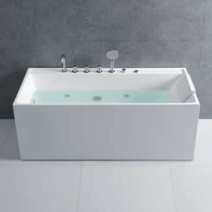 Vasca Idromassaggio Quadrata da Interno con Cascata e Getti d'Aria, Vasca Spa in Acrilico per 1 <span class=keywords><strong>Persona</strong></span> - Product Image 6