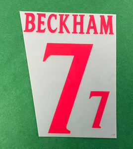 Livraison Gratuite – Nouveau Patch de Football Rétro 2000 OWEN Beckham GERRARD – Matériaux Flocage et Impression Thermocollante pour Maillot de Domicile - Product Image 1