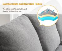 Sofá Cama Moderno en Forma de L, Color Gris Claro, con Compartimentos de Almacenamiento Dobles, Tapizado en Terciopelo, Diseño Compacto, Ideal para Apartamentos Pequeños y Espacios para Invitados, con Certificación BSCI