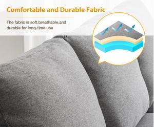 Hiện Đại Convertible L-Hình Dạng Gấp Góc <span class=keywords><strong>Sofa</strong></span> Giường Với Lưu Trữ Vải Mở rộng Có Thể Gập Lại Cho Phòng Khách Sạn Hoặc Phòng Ngủ - Product Image 6