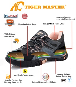 Zapatos de Seguridad Tiger Master de Corte Bajo, Antideslizantes, Resistentes al Aceite, con Puntera de Acero y Protección Antipinchazos para Mujer, para Almacén y Taller, OEM - Product Image 5