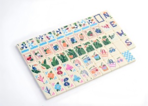 Diseño Tropical de Lujo, Azulejos de Mahjong Acrílicos con Rejilla Azul, Entretenimiento Portátil para el Verano, <span class=keywords><strong>Sunshine</strong></span> America Miss Out of Office - Product Image 3